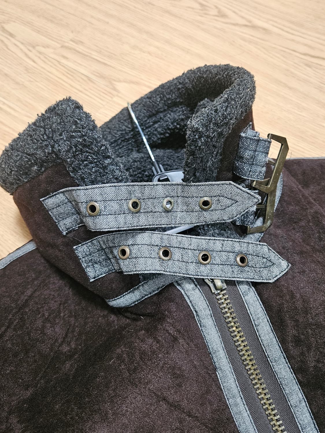 도그타운 넥 자수 포인트 B-3 무스탕 자켓 XL 상품이미지9