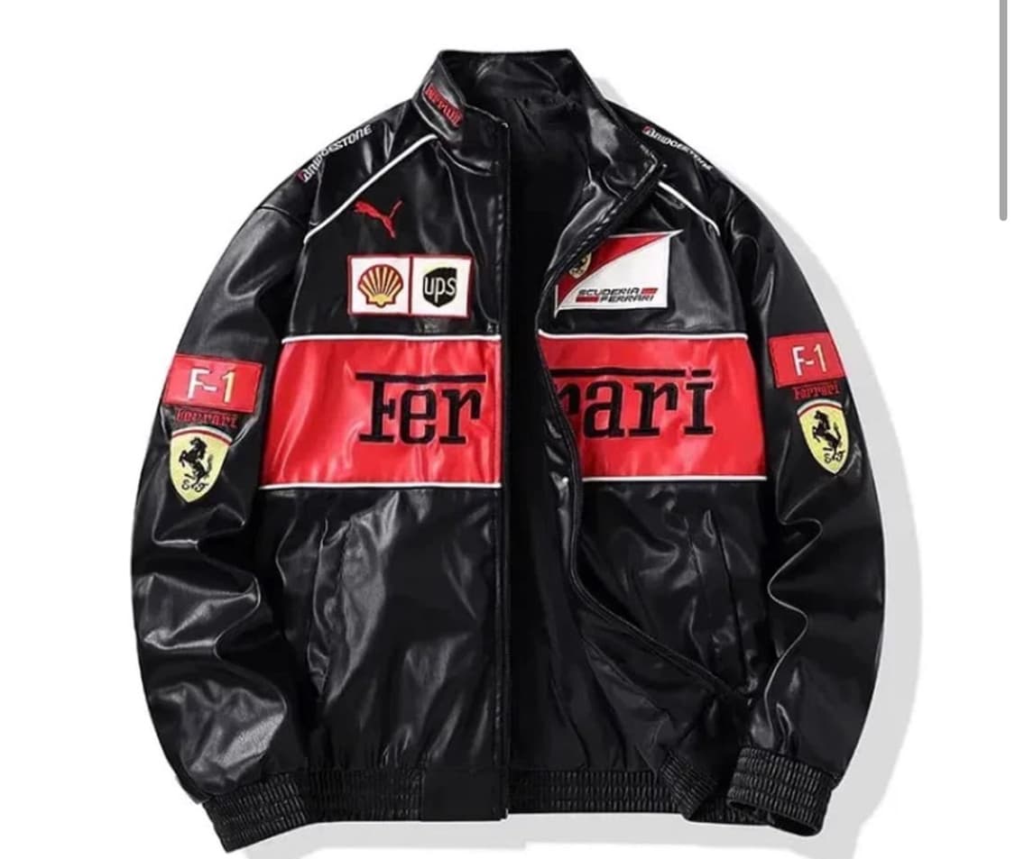 F1 페라리 레이싱 가죽 자켓 상품이미지1