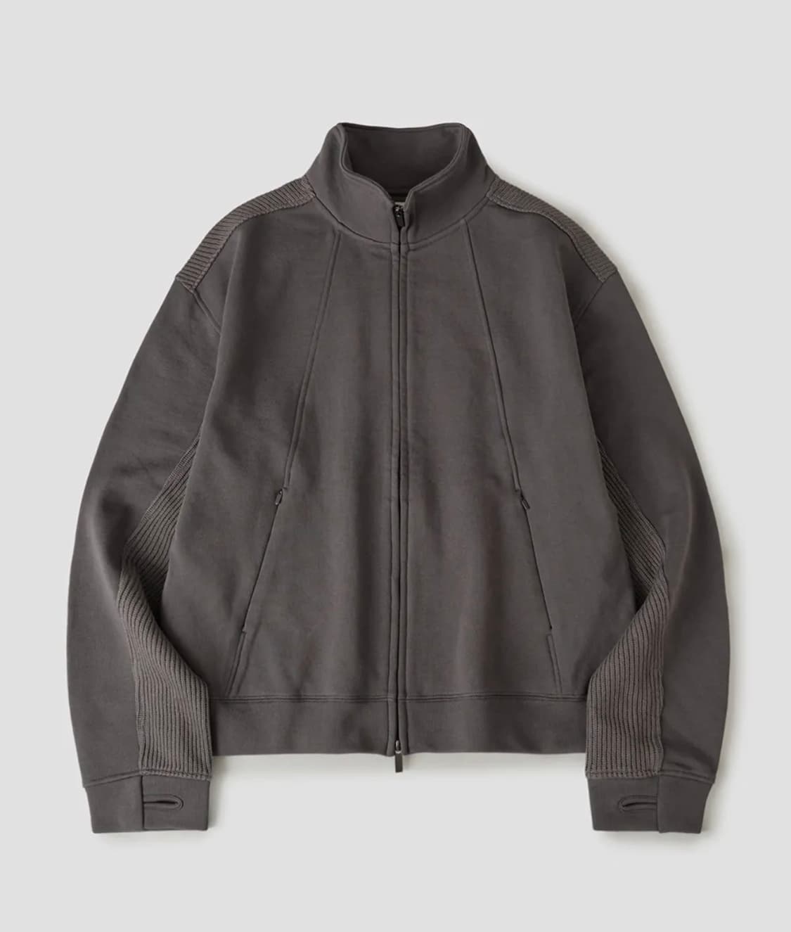 후브스 데일리룸 패널 믹스드 집업 져지 차콜 L 상품이미지1