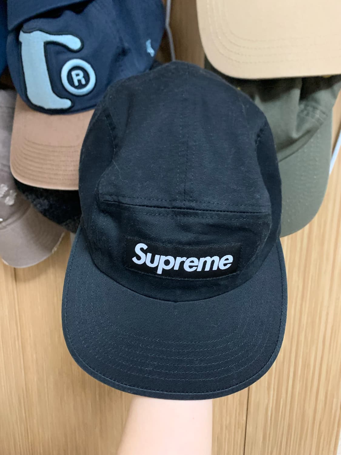 슈프림 워시드 치노 트윌 캠프캡 블랙 상품이미지1