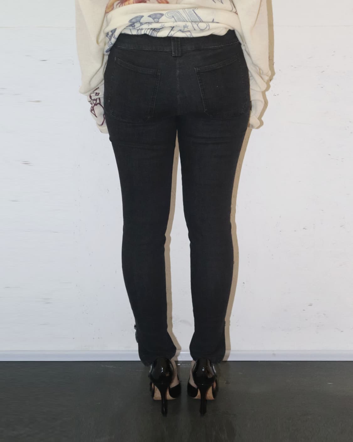 발렌시아가 by 니콜라스 제스키에르 12AW 지퍼 디테일 데님팬츠 블랙 상품이미지3