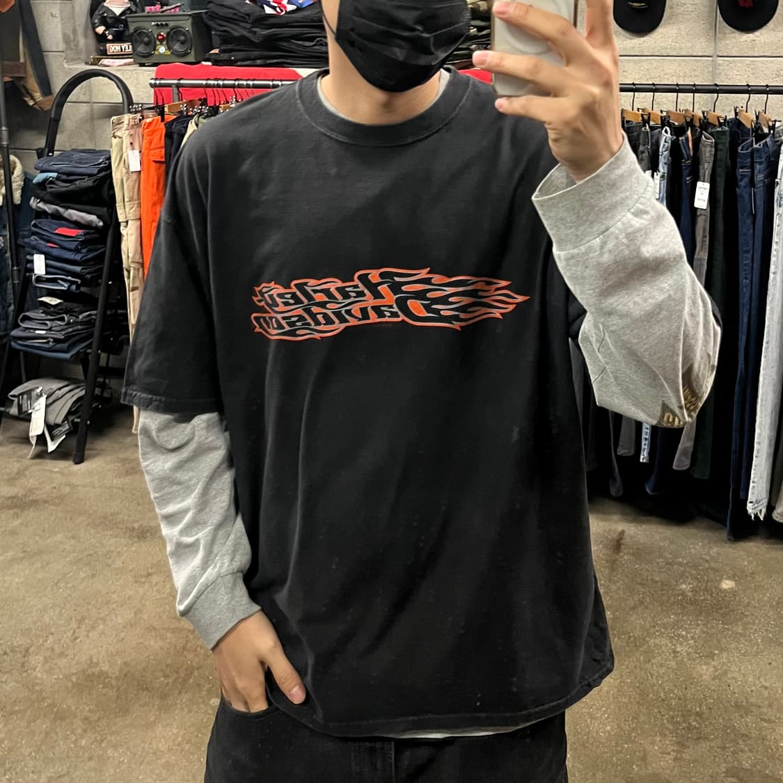 00s 할리데이비슨 플레임 티셔츠 (105) 상품이미지6