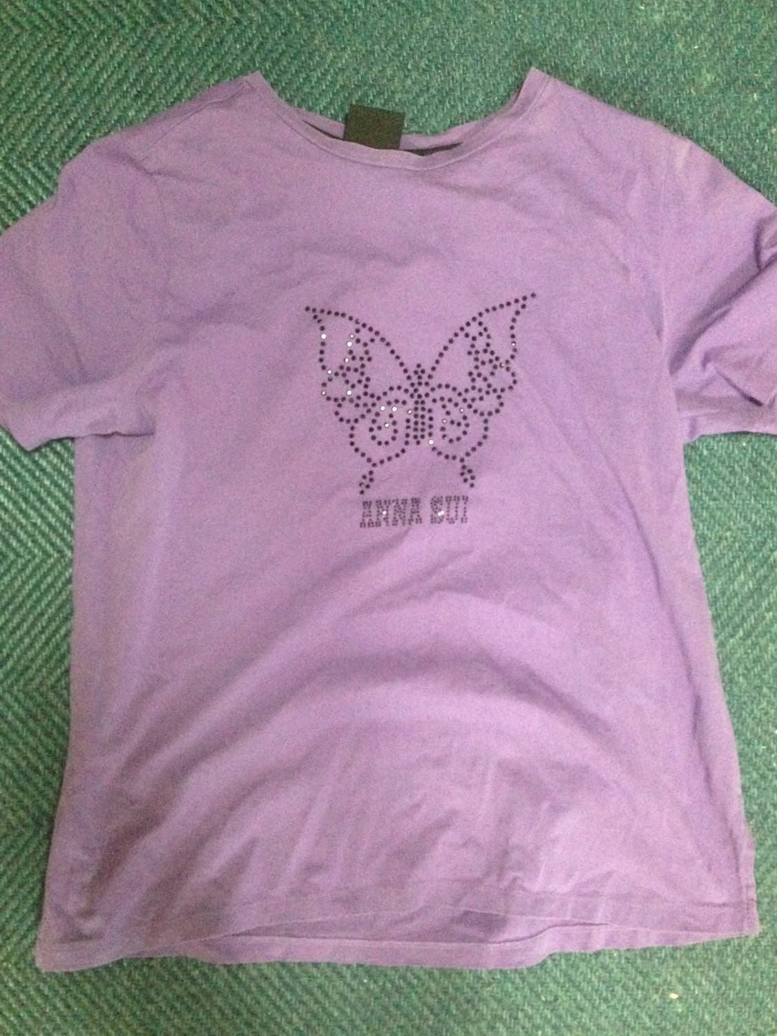 안나수이 Anna sui 빈티지 퍼플 하트 셔츠 상품이미지1