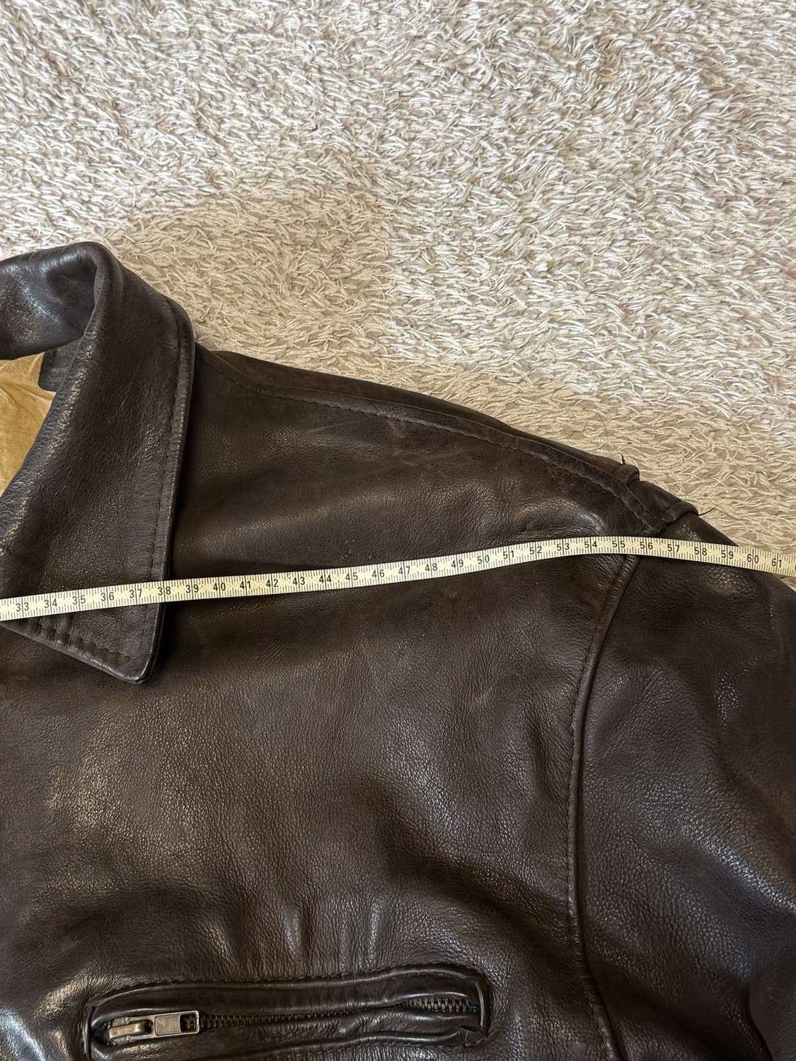 미국 빈티지 가죽 자켓 (착샷) 상품이미지4