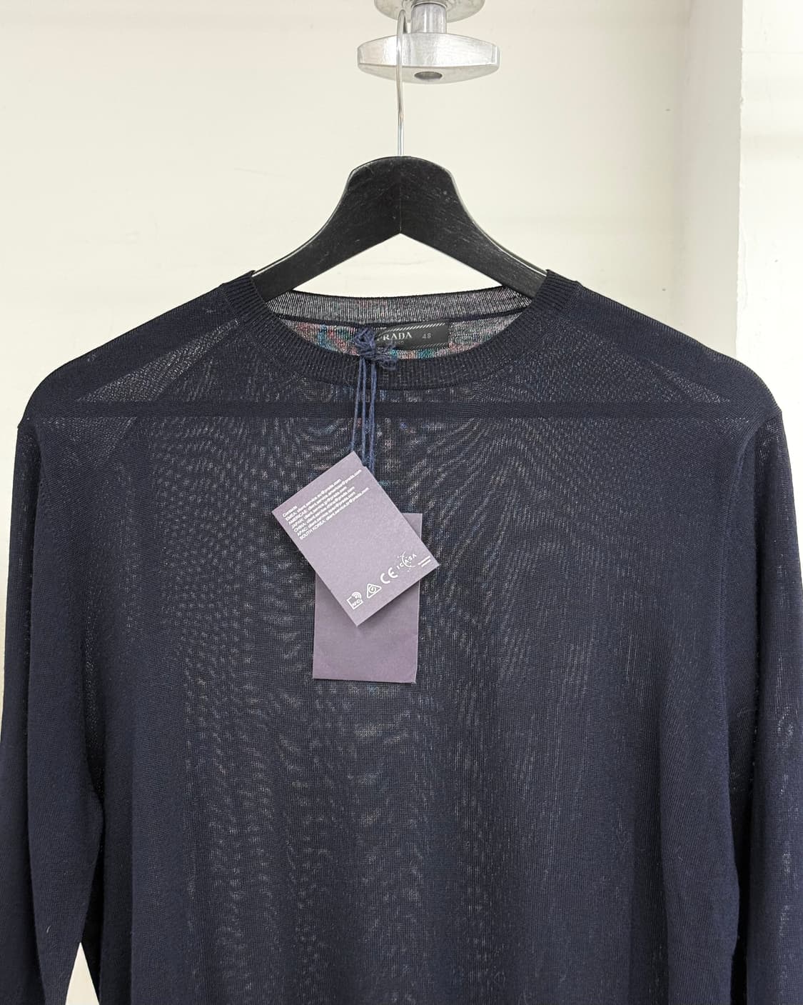 프라다 네이비 크루넥 울 니트 상품이미지2
