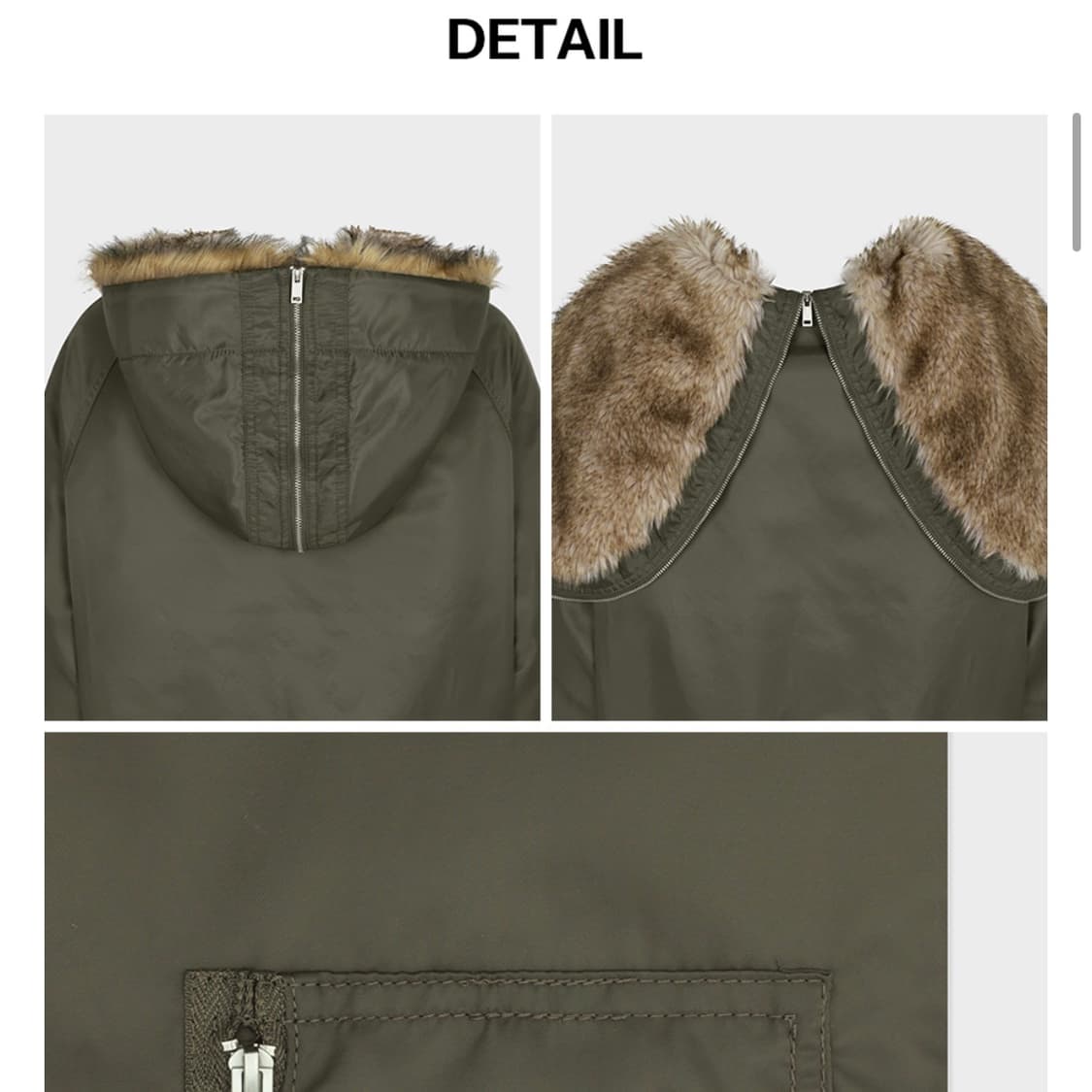 블랙업 누닐 퍼트리밍 후드 점퍼 상품이미지6