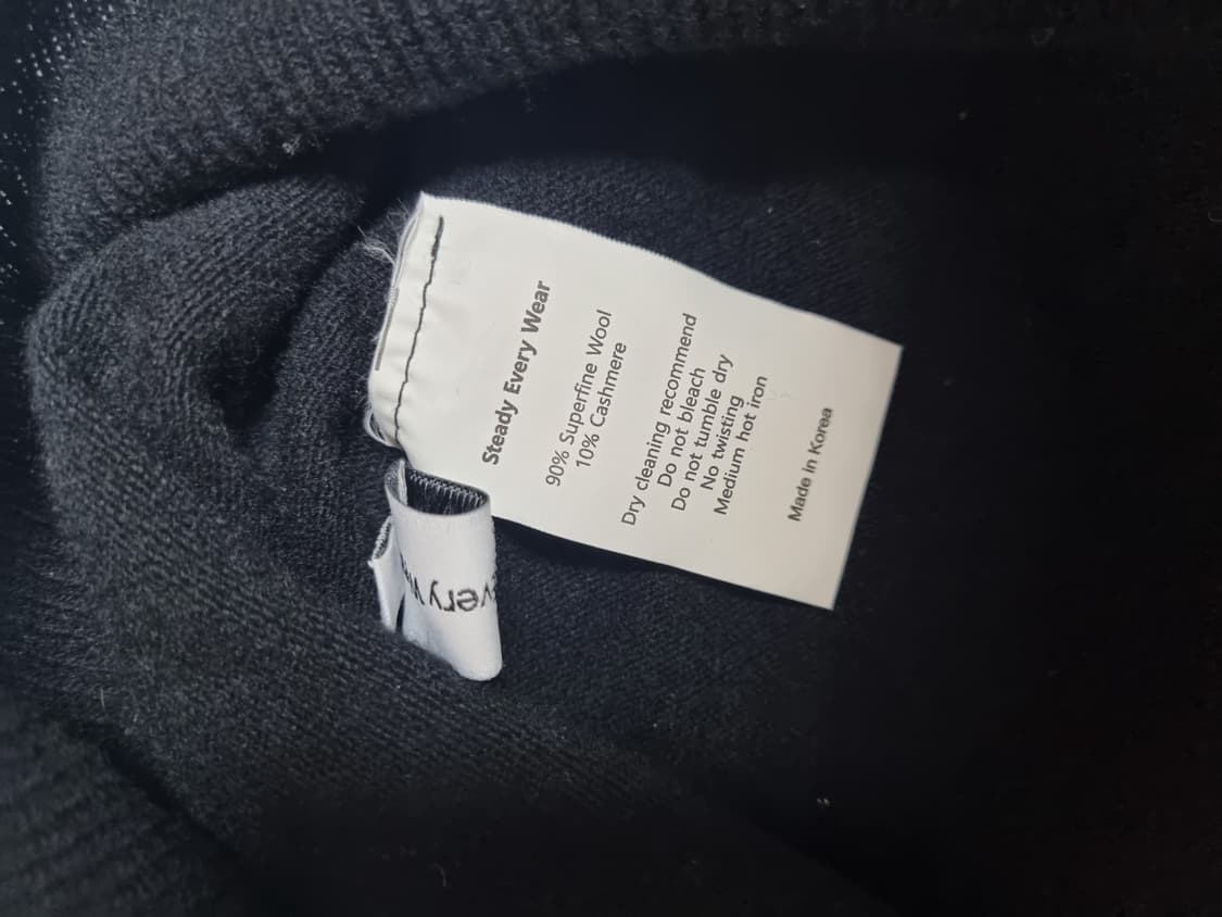 스테디에브리웨어 울 캐시미어 터틀넥 니트 블랙 3사이즈 상품이미지2