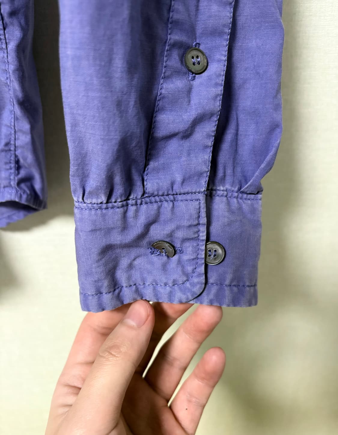 [2] 폴리테루 텐코 셔츠 워시드블루 상품이미지3