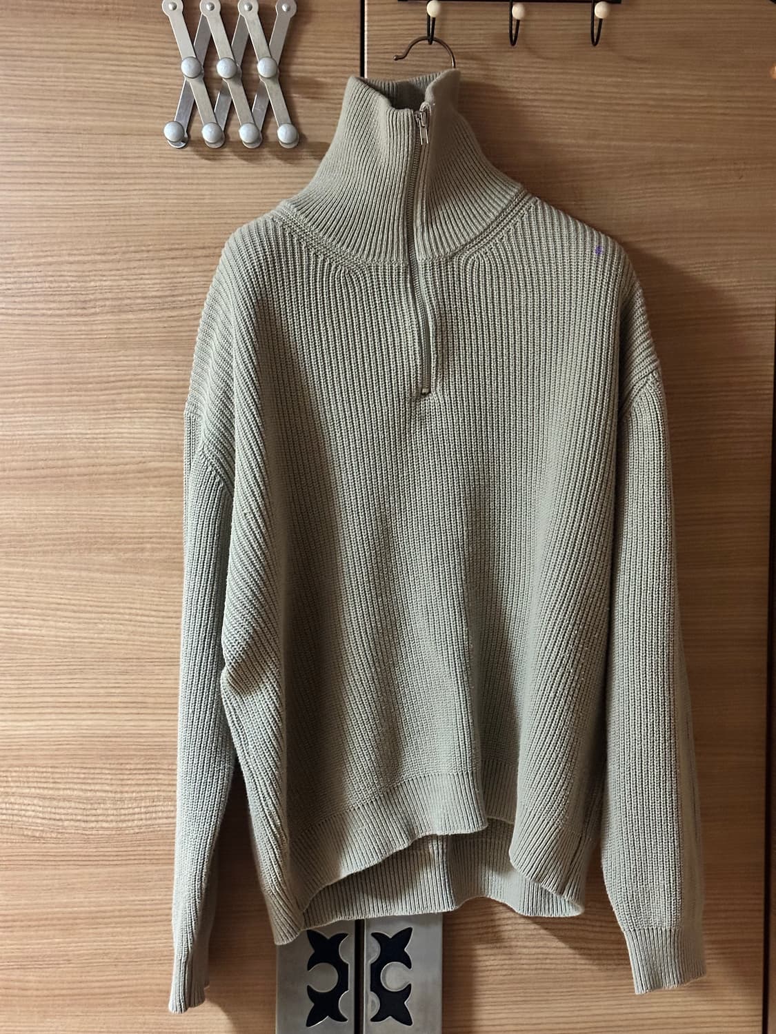 키뮤어 워셔블 하찌니트 라이트그레이 XL 상품이미지1