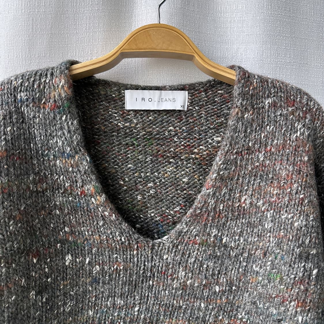 IRO JEANS 이로 진스 17W 울 알파카 실크 브이넥 니트 XS 상품이미지5