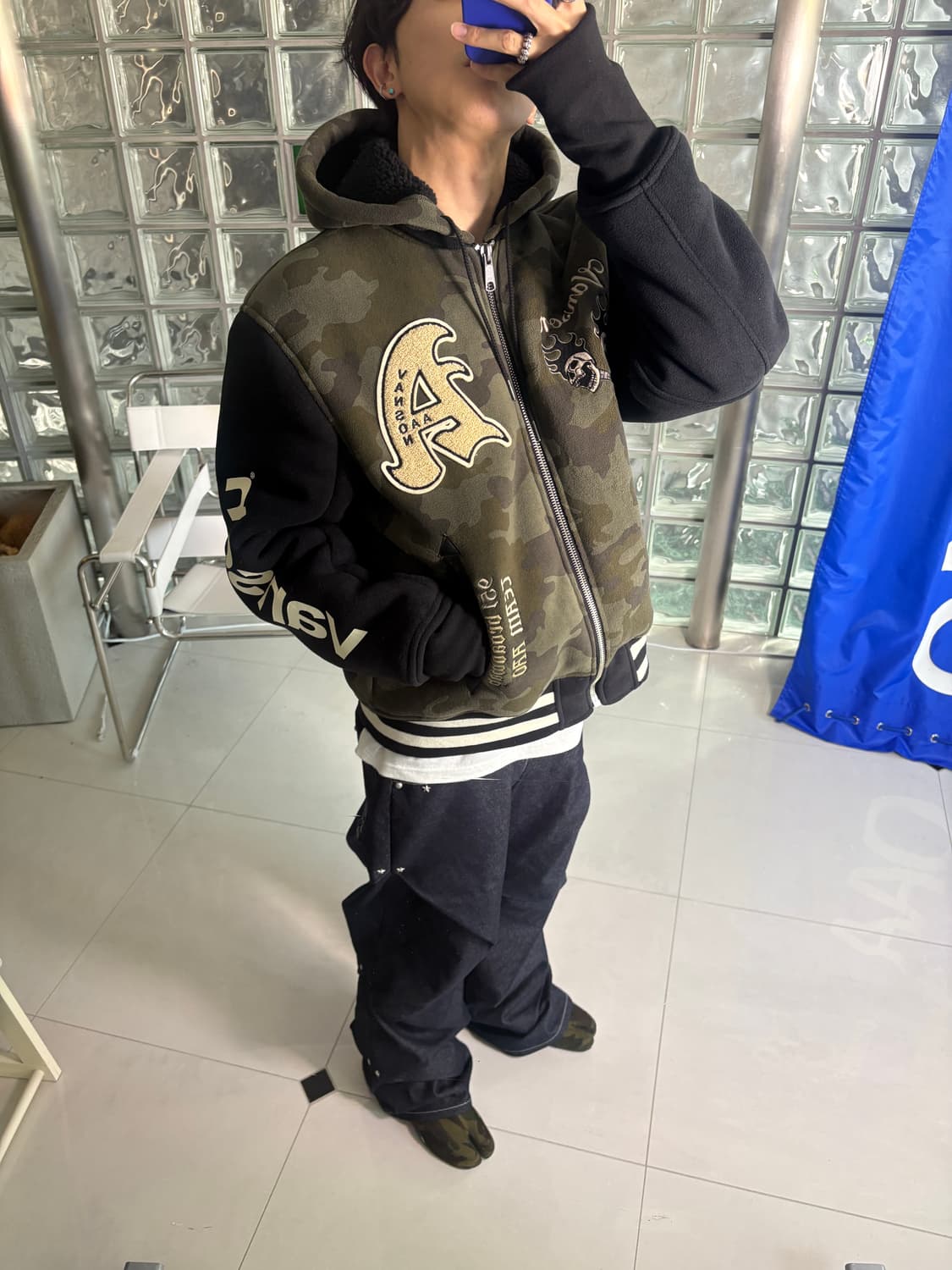 예약/ X AAO crop varsity jacket 크롭 바시티 자켓 상품이미지2