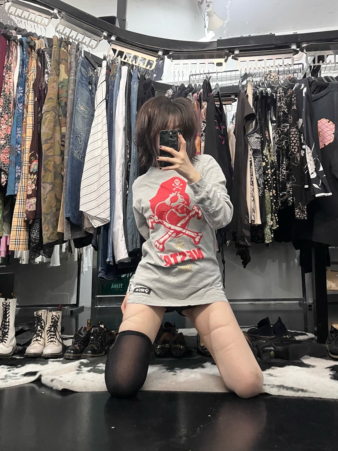 펑크 프린팅 롱슬리브 상품이미지1