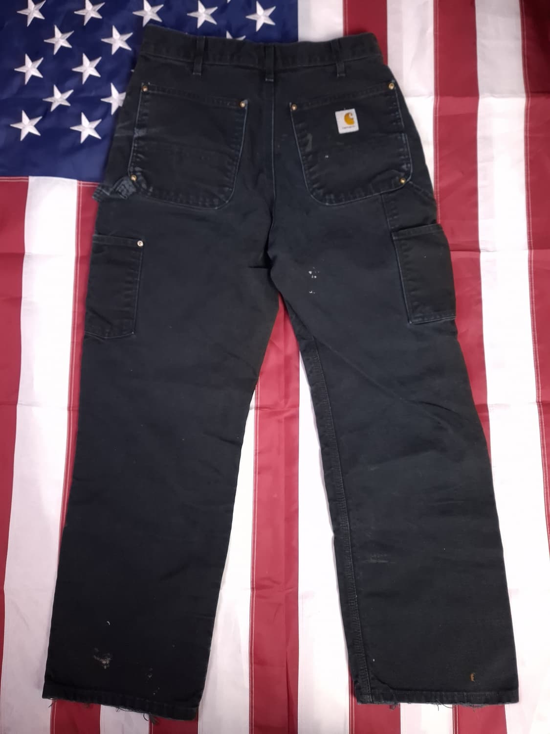 오리지날 미국제조 칼하트 블랙 더블니 워크팬츠 상품이미지1