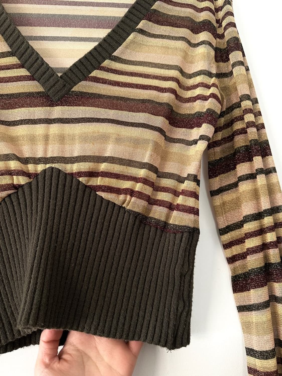 GUESS JEANS stripe glitter sheer knit 상품이미지3