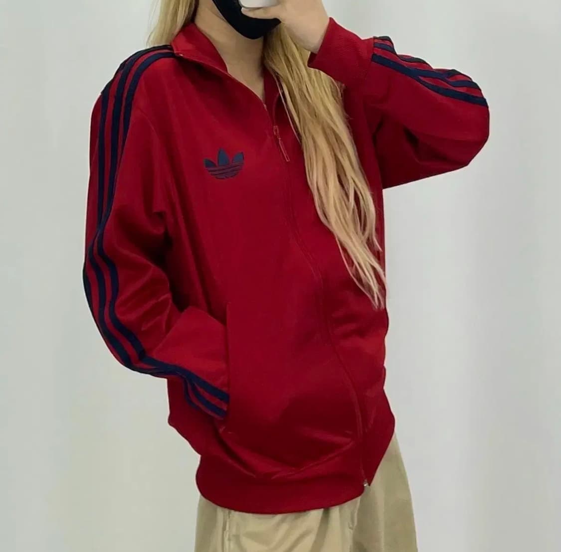 아디다스 파이어버드 레드 져지 트랙탑 L 상품이미지2