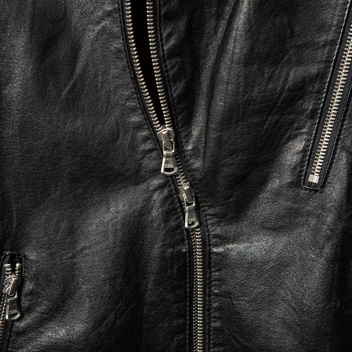 [90] 잭로즈 JACK ROSE 피그스킨 레더 후드집업 블랙  상품이미지2