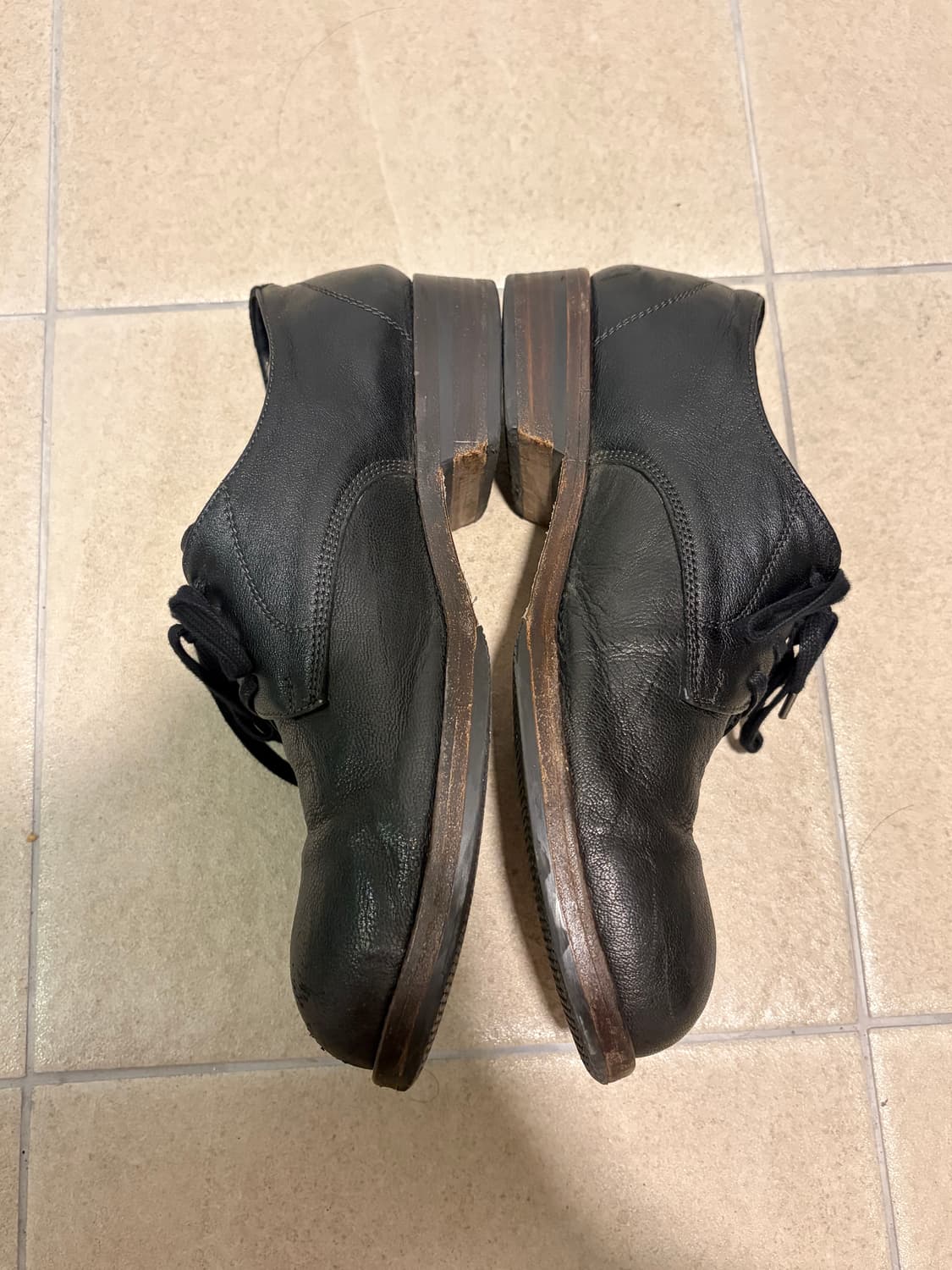 폴리테루 더비 슈즈 브라운 솔 상품이미지2