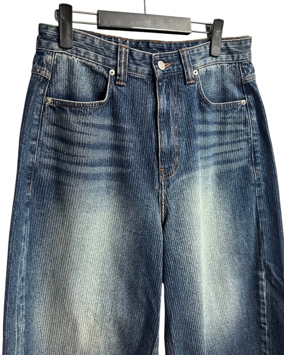 노운 커브드 와이드 데님팬츠 1 size 상품이미지2