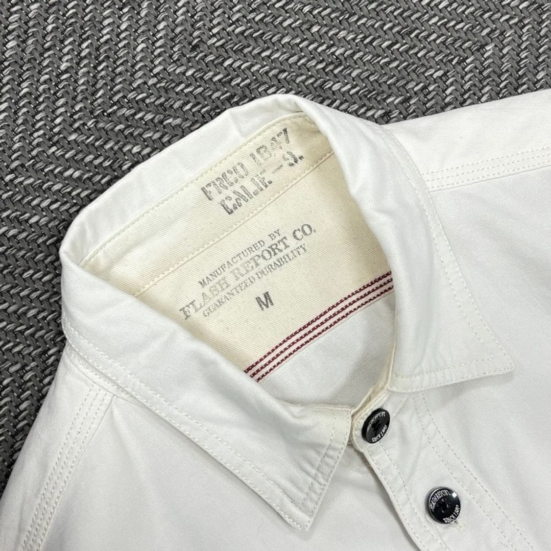 플래시 리포트 화이트 아메카지 셔츠 v0382 상품이미지8