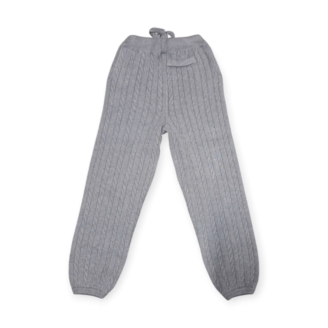 니트 밴딩 조거팬츠 케이블 패턴 그레이 트레이닝 팬츠 남녀공용 원사이즈 상품이미지2