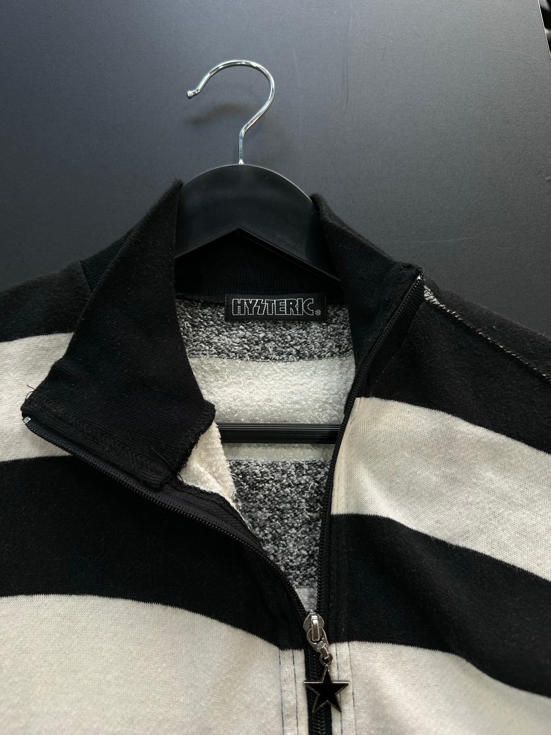 히스테릭글래머 레터링 사선지퍼 스타 스트라이프 집업 상품이미지4