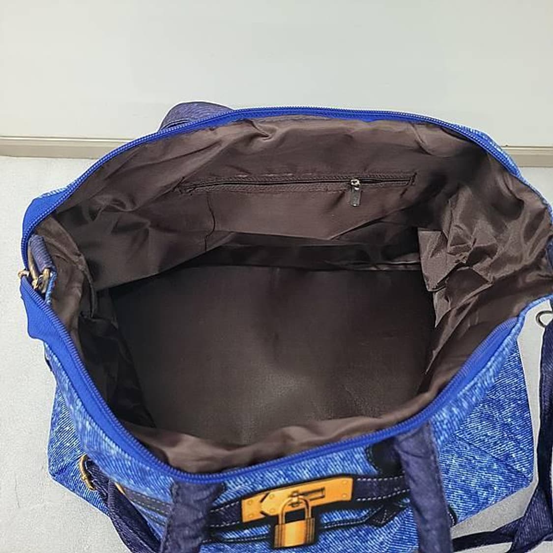 미사용 새제품 다용도 청색 데님 진저백.
37x27x19cm 상품이미지6