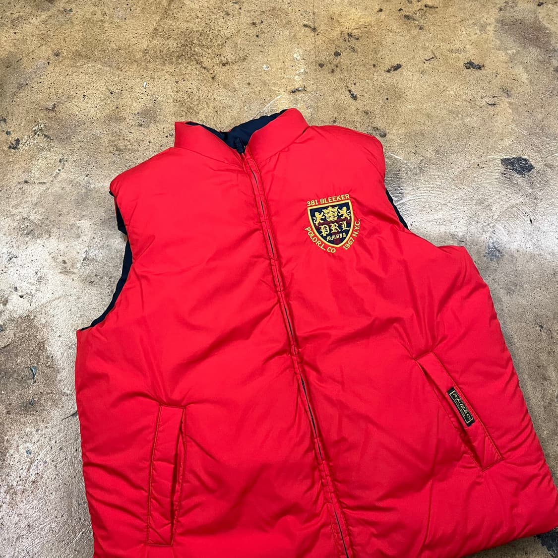 폴로 랄프로렌 양면 네이비 레드 리버시블 패딩 조끼  상품이미지4