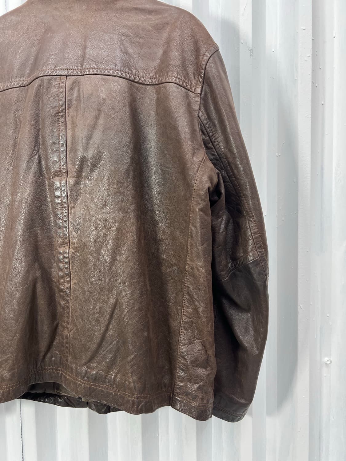 00s Columbia 2way leather JK 상품이미지7