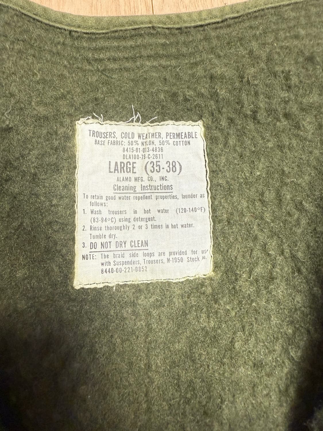 오리지널 70s 방한용 덱팬츠 a2 바지 상품이미지4