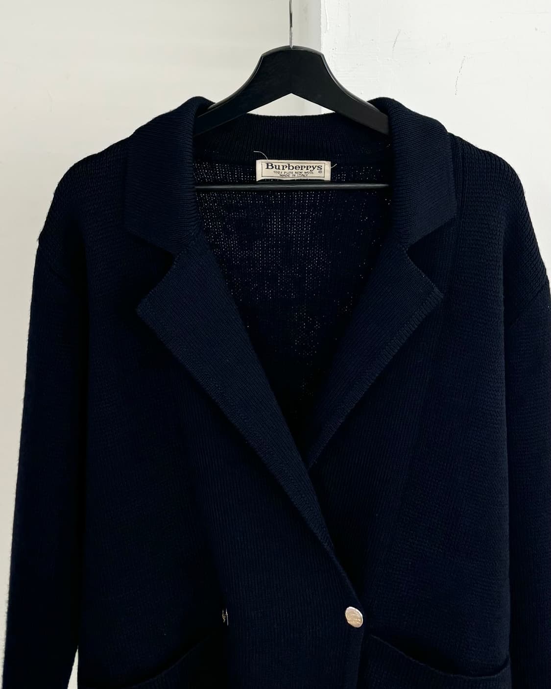 버버리 네이비 더블 울 가디건 상품이미지2