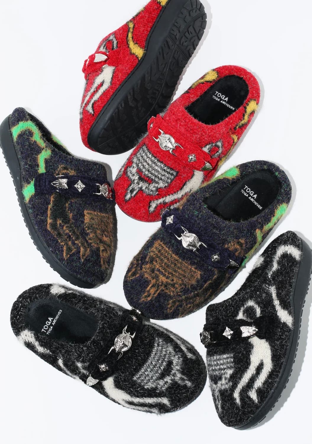 [0,1,2,3]토가풀라 x 스부 25fw 니트 슬립온/블랙 상품이미지5