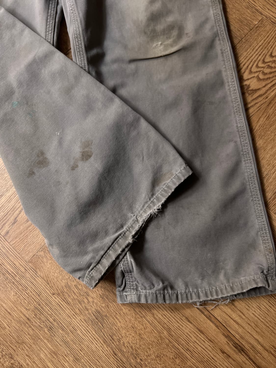 [38]칼하트 USA 더티워싱 차콜 싱글니 카펜터 워크 팬츠 상품이미지7