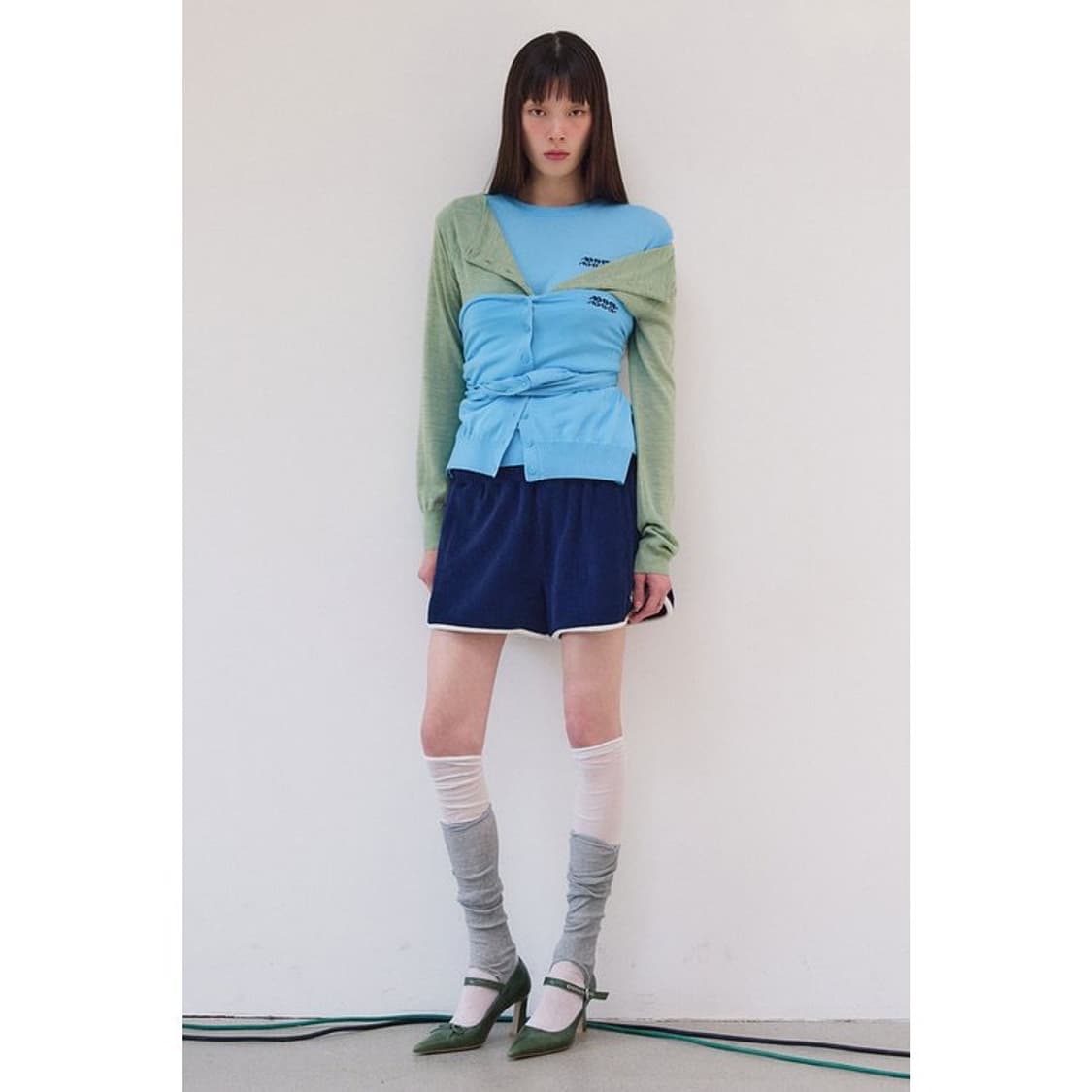 보브 vov 보트넥 크롭 니트 풀오버 상품이미지1