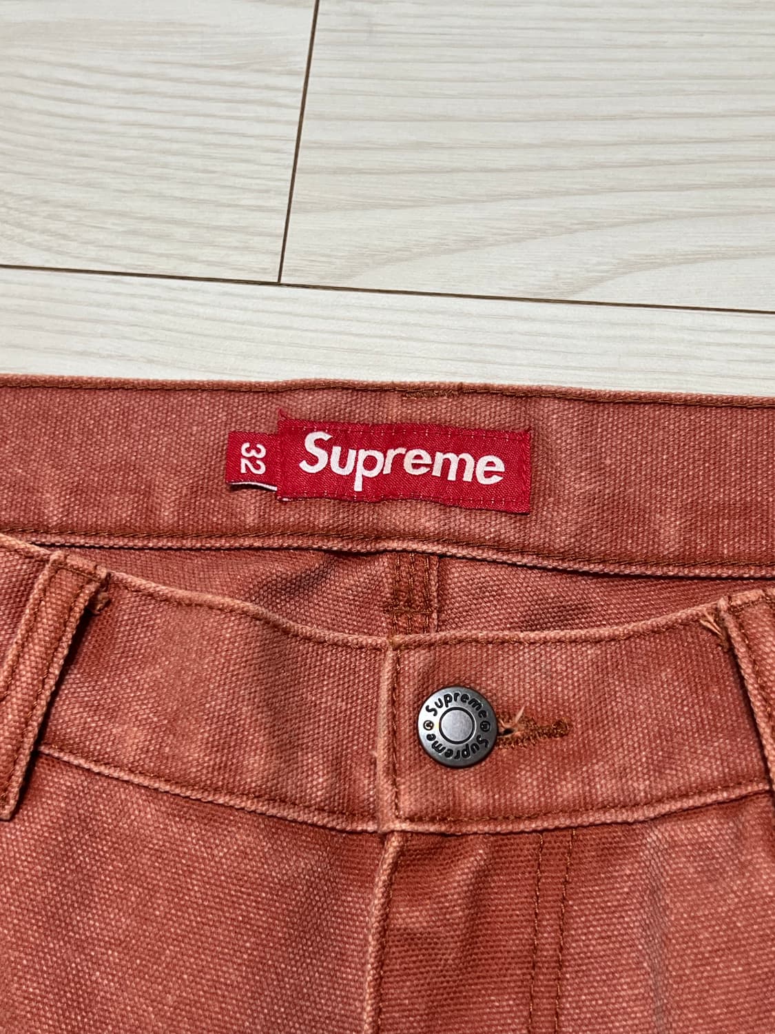 슈프림 더블니 팬츠 핑크 (32) 상품이미지3