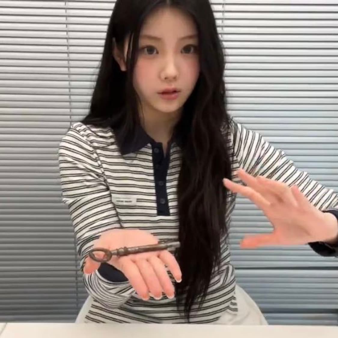 크랭크 스트라이프 카라 티셔츠 네이비 상품이미지2