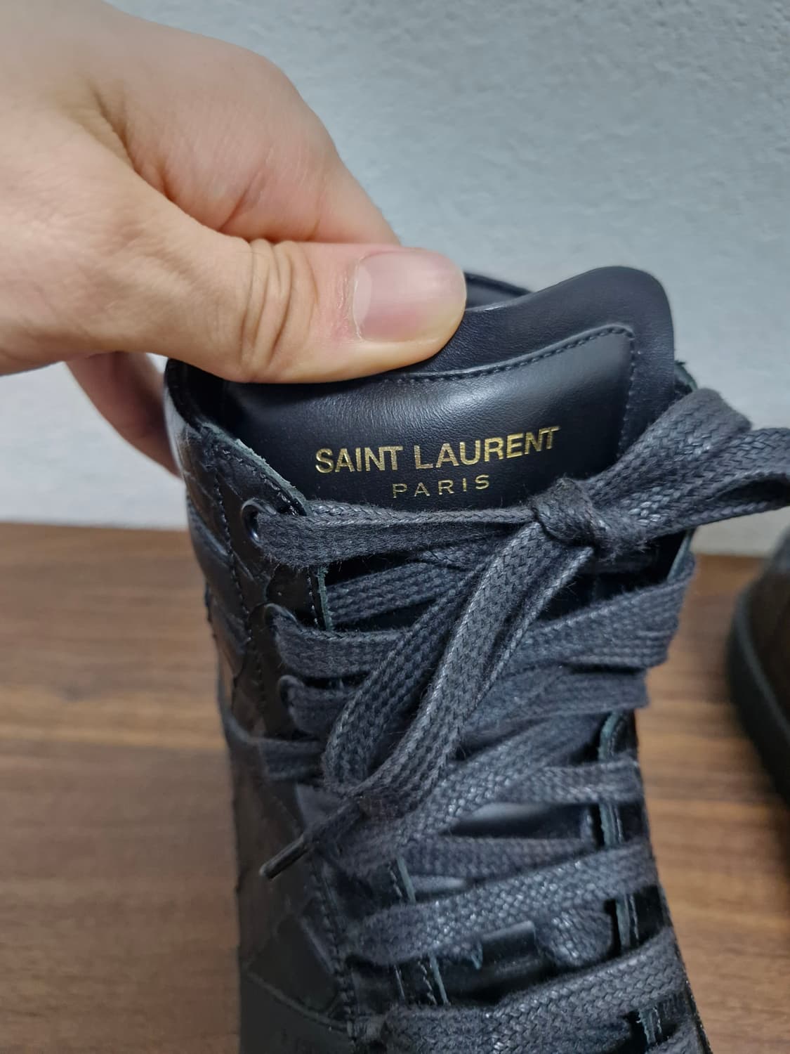 [40] SLP 생로랑 SL10H 크로커다일 가죽 하이탑 스니커즈 상품이미지8