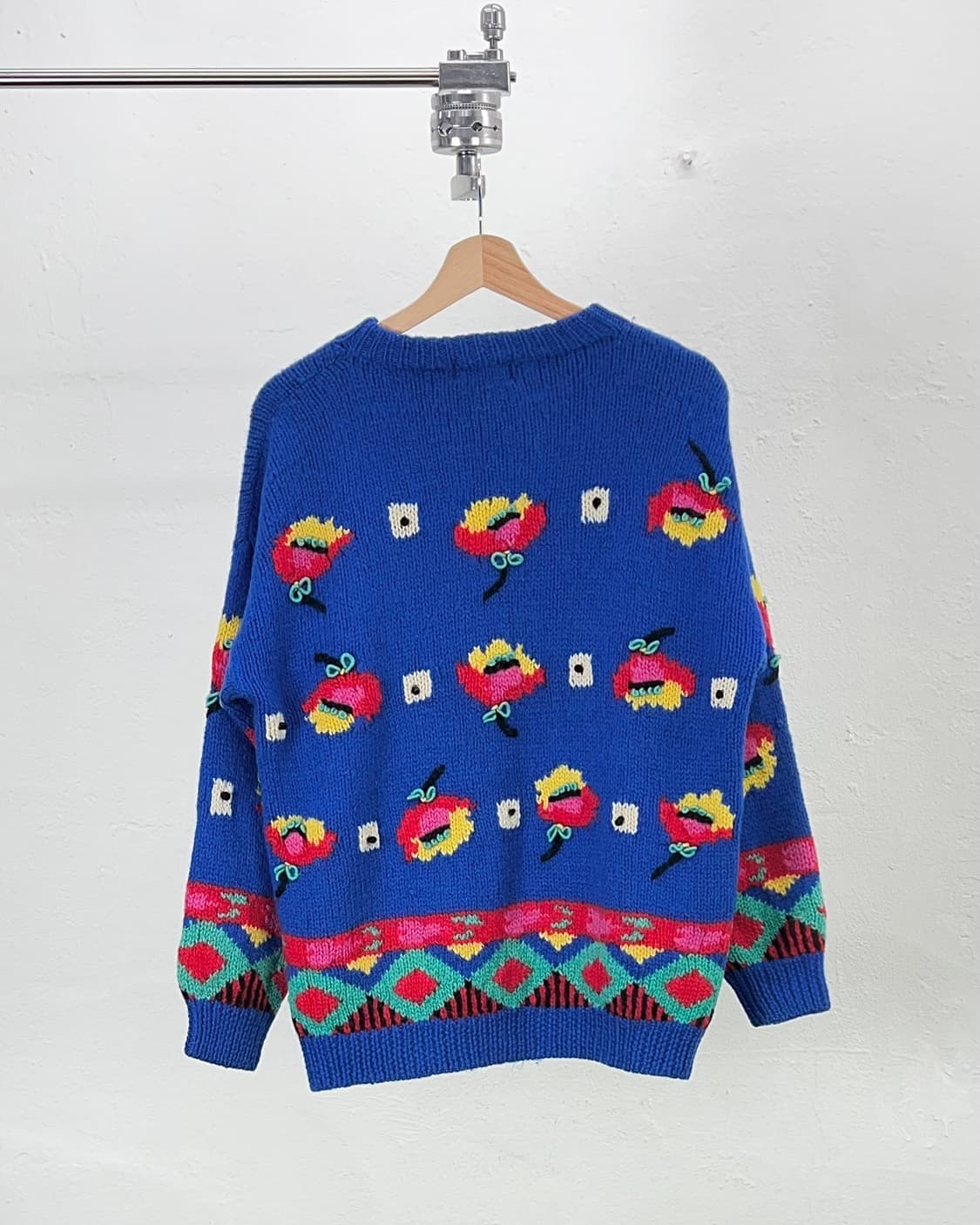 아메리칸 빈티지 주니퍼 플라워 아가일 니트 스웨터 상품이미지6