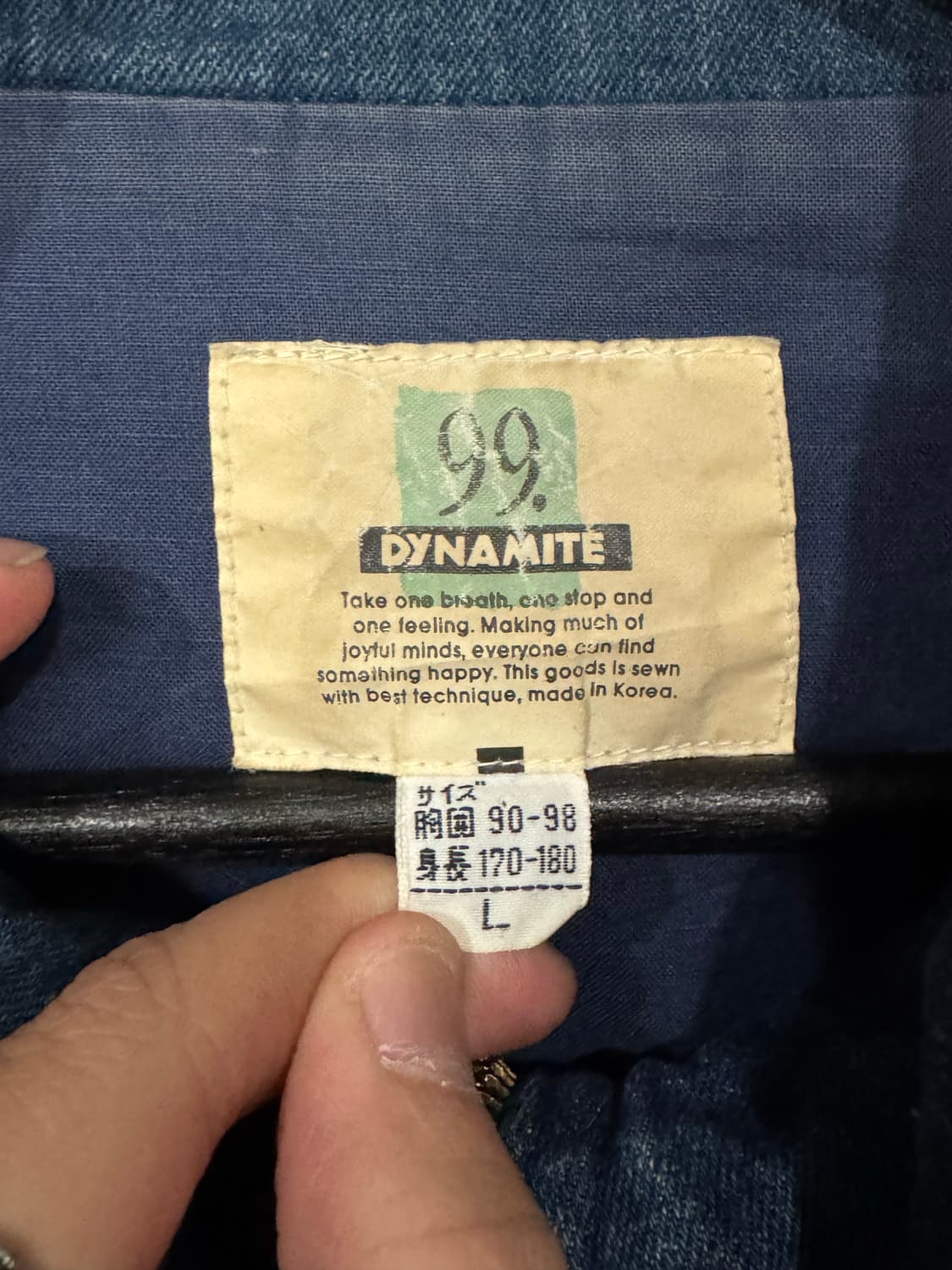 90s Dynamite 디테일 데님 봄버자켓  상품이미지3