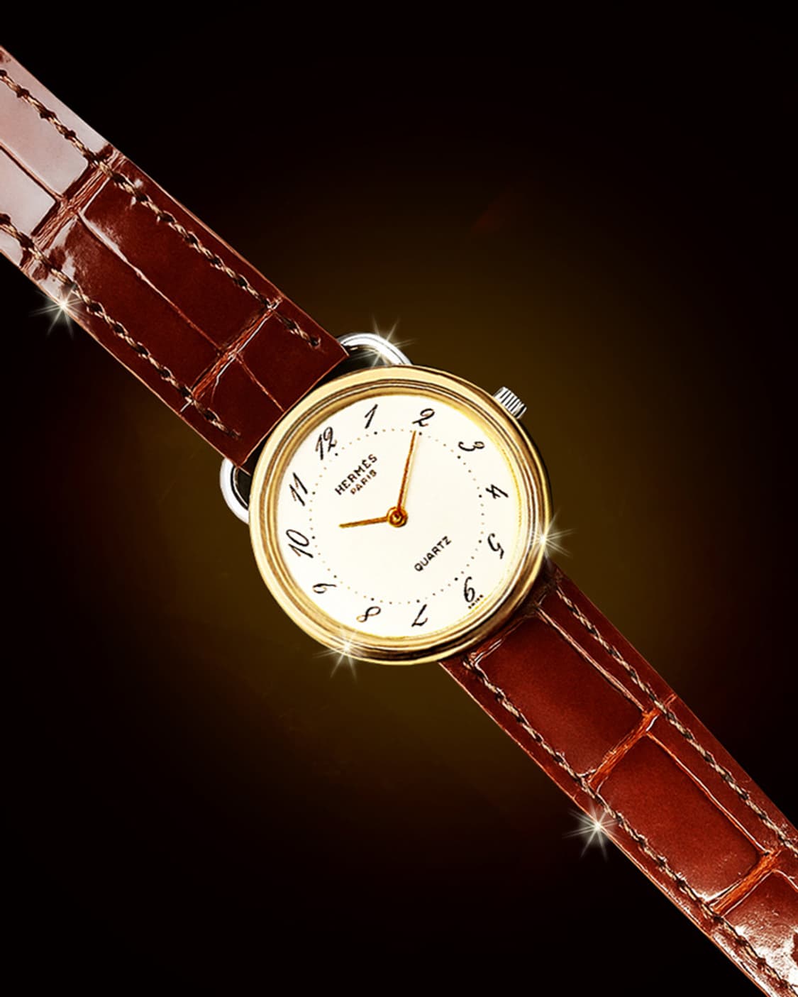 에르메스 아쏘(HERMES ARCEAU) 여성용 악어 가죽 시계 상품이미지4