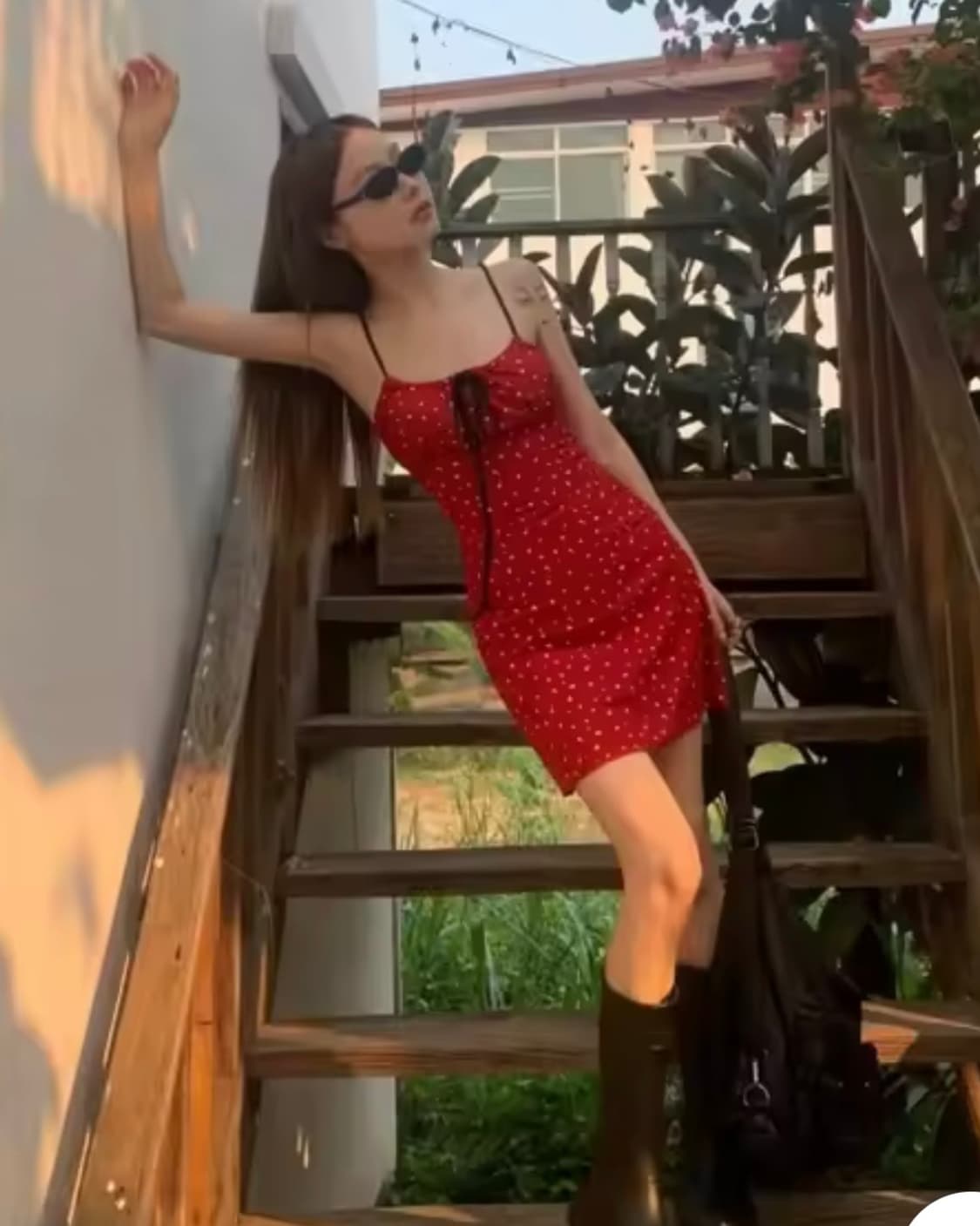 레드 플라워 미니 원피스 상품이미지2