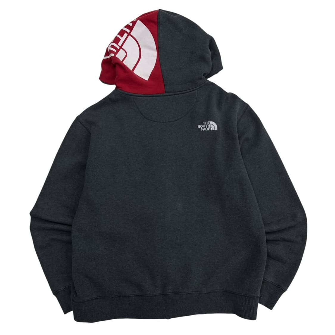 노스페이스 후드 레드배색 빅로고 차콜 후드집업 100 상품이미지3