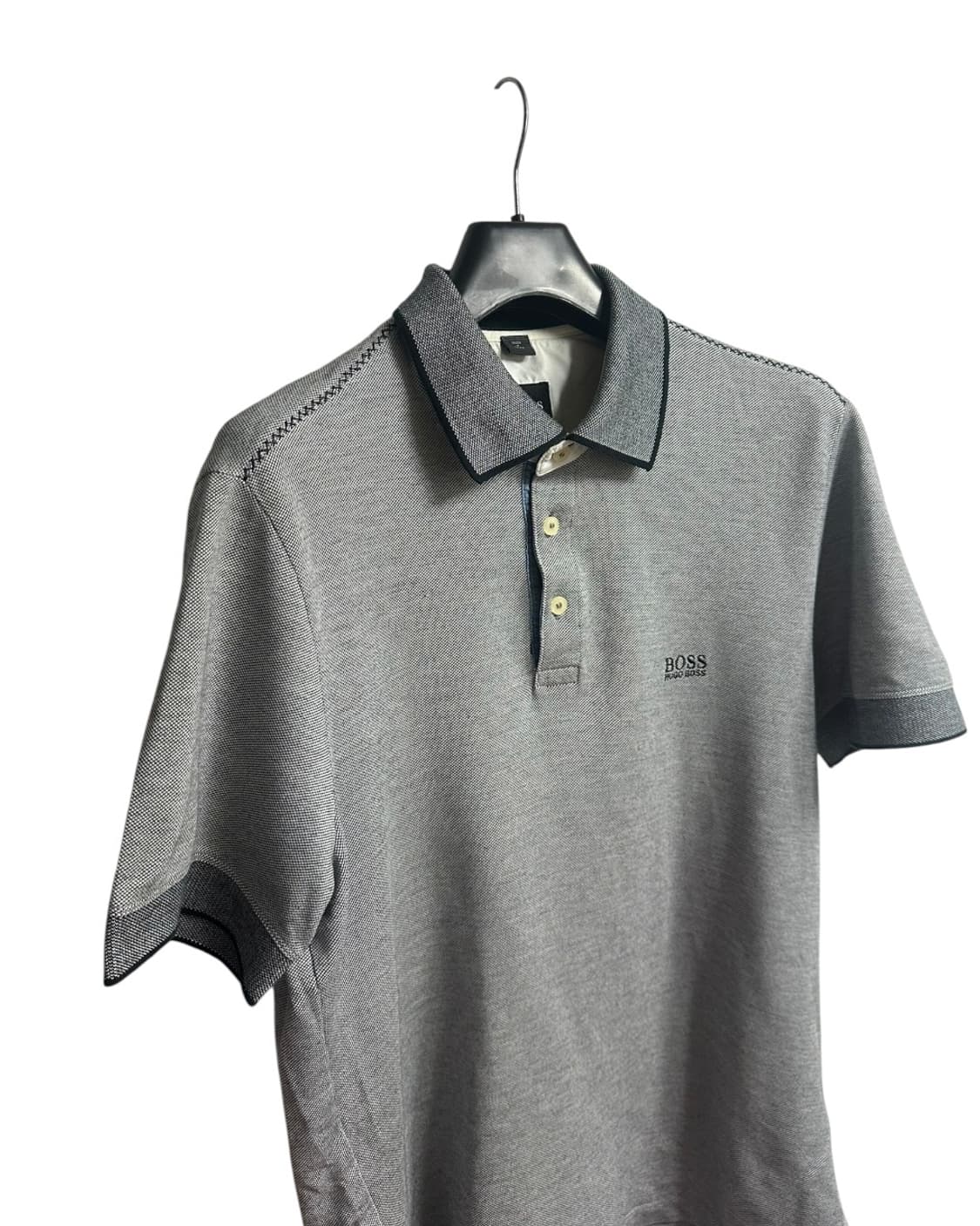 보스(hugo boss)그레이 코튼 반팔 카라티셔츠 L size 상품이미지2