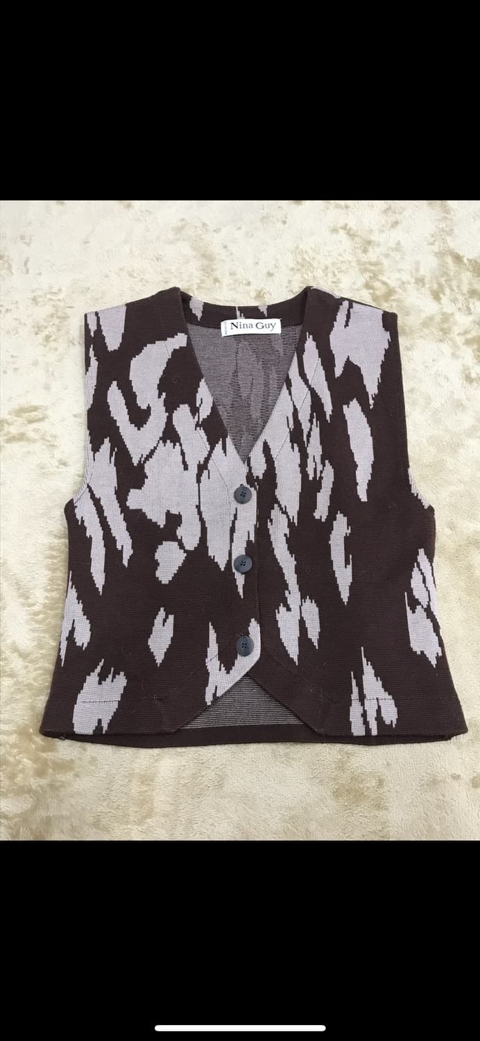 빈티지 Ninaguy 브라운 니트 뷔스티에 상품이미지1