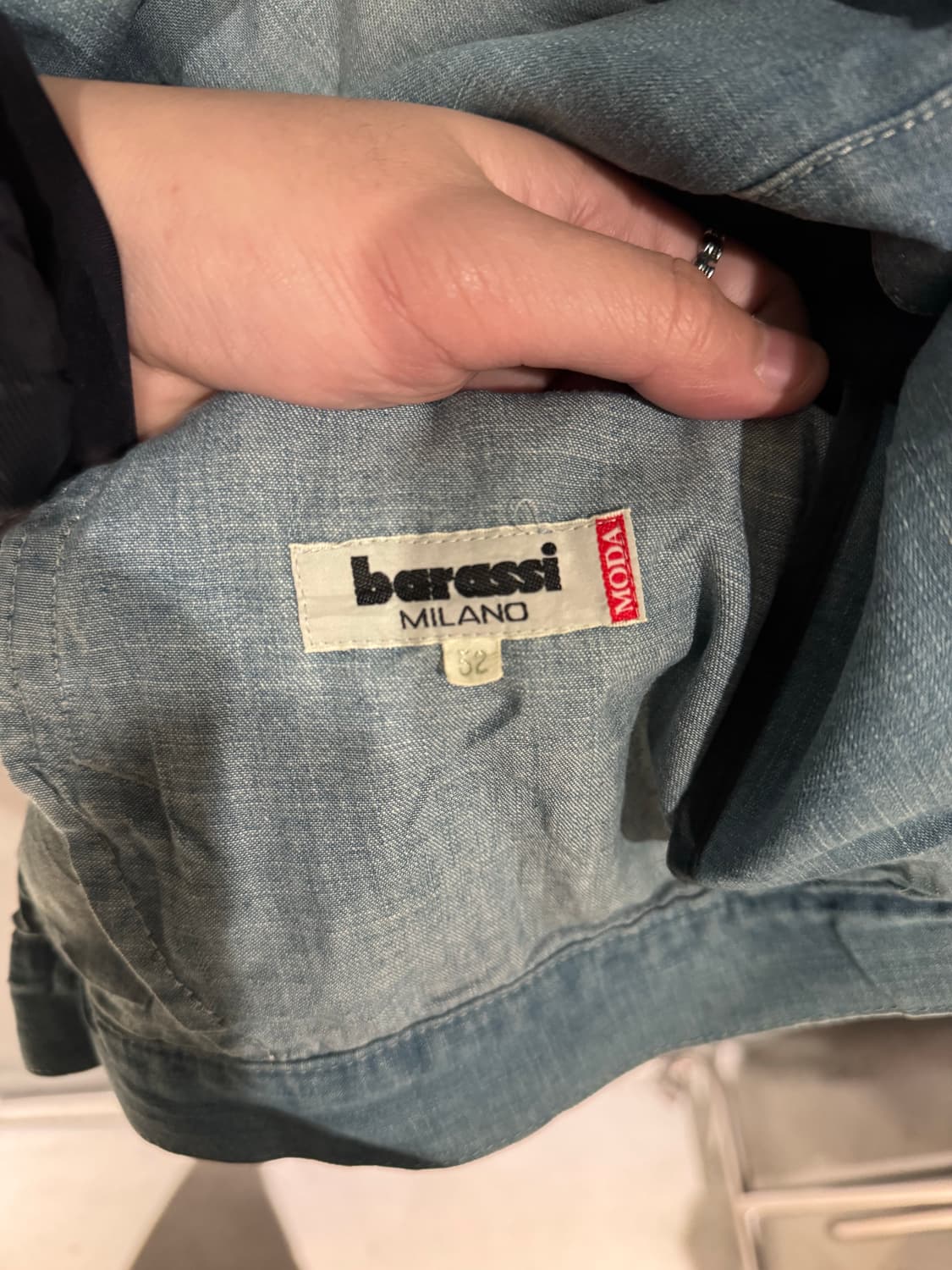 Barassi 바라시 워싱 스탠드카라 데님자켓 상품이미지5