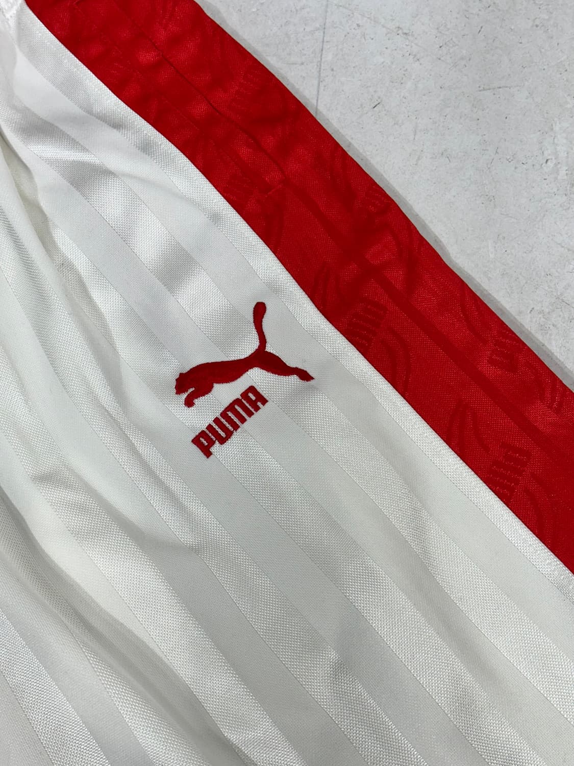 푸마 화이트 와이드 힙합 댄스 바지 추리닝 바지 트레이닝 팬츠 S 상품이미지6