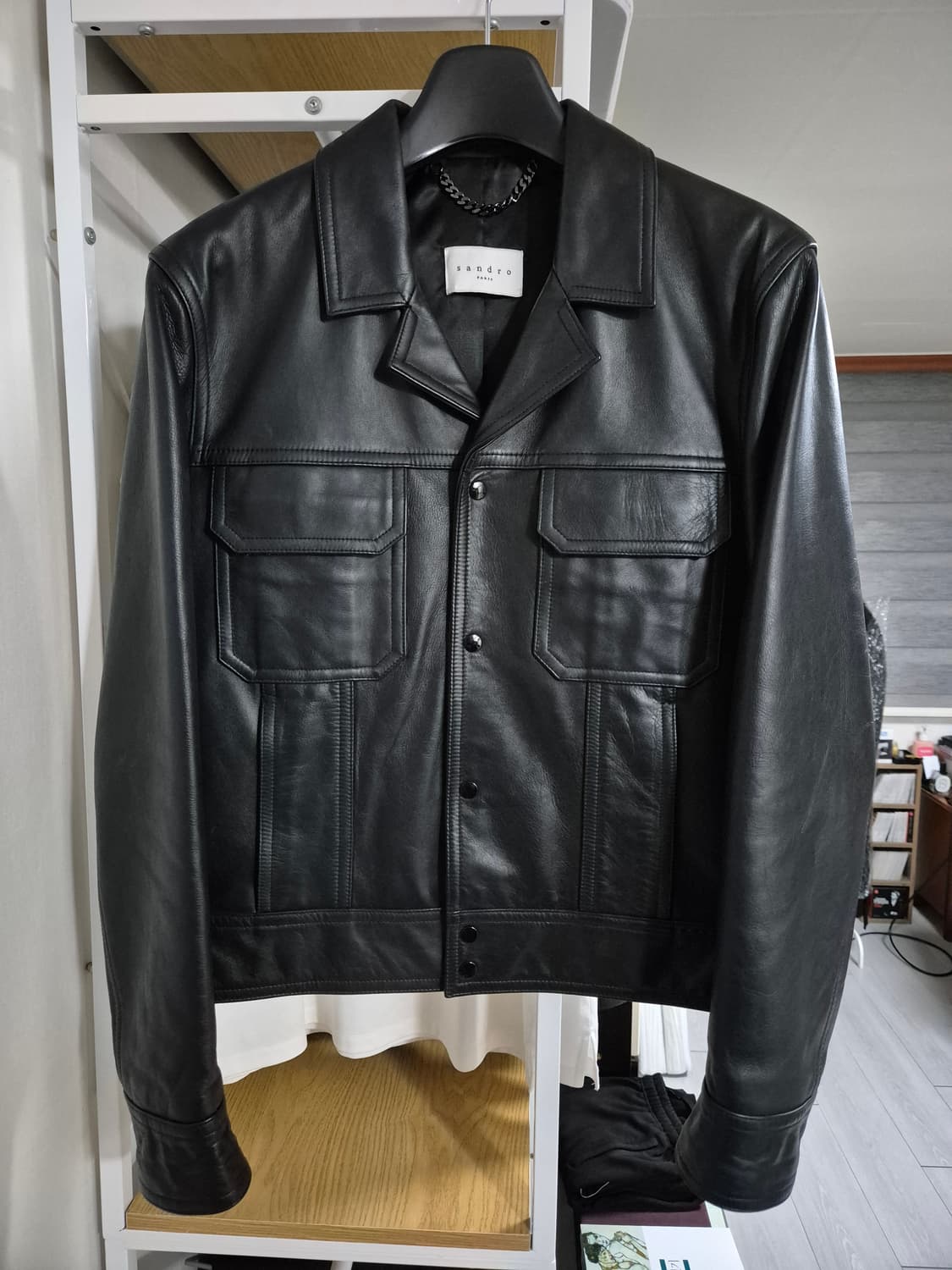 산드로옴므 파이어버드 가죽자켓 XL 상품이미지3