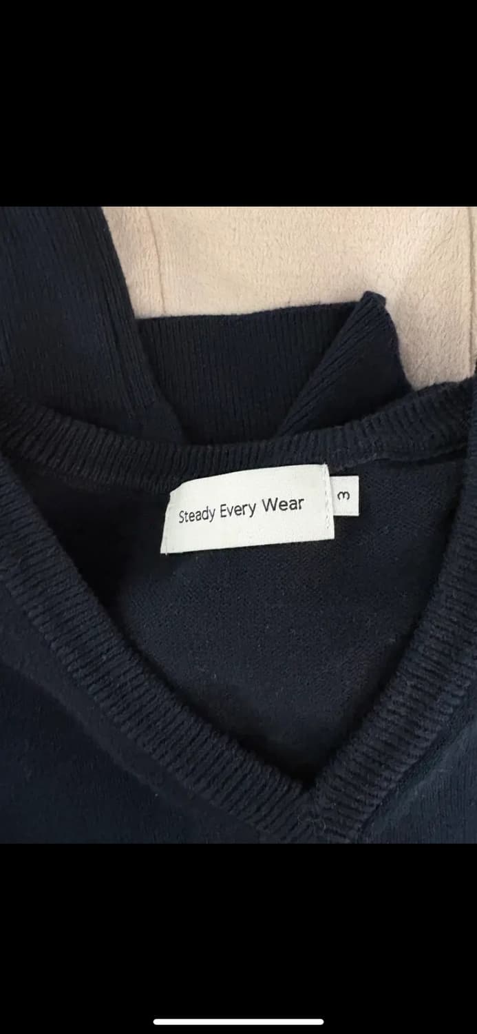 스테디에브리웨어 코튼 브이넥 니트 3(100-105) 상품이미지4