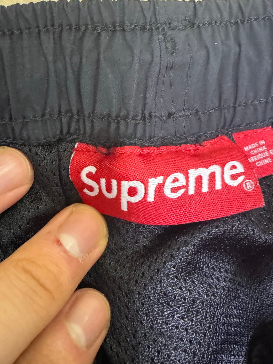 슈프림 로고 파이핑 트랙 팬츠 블랙 23fw XL 상품이미지5