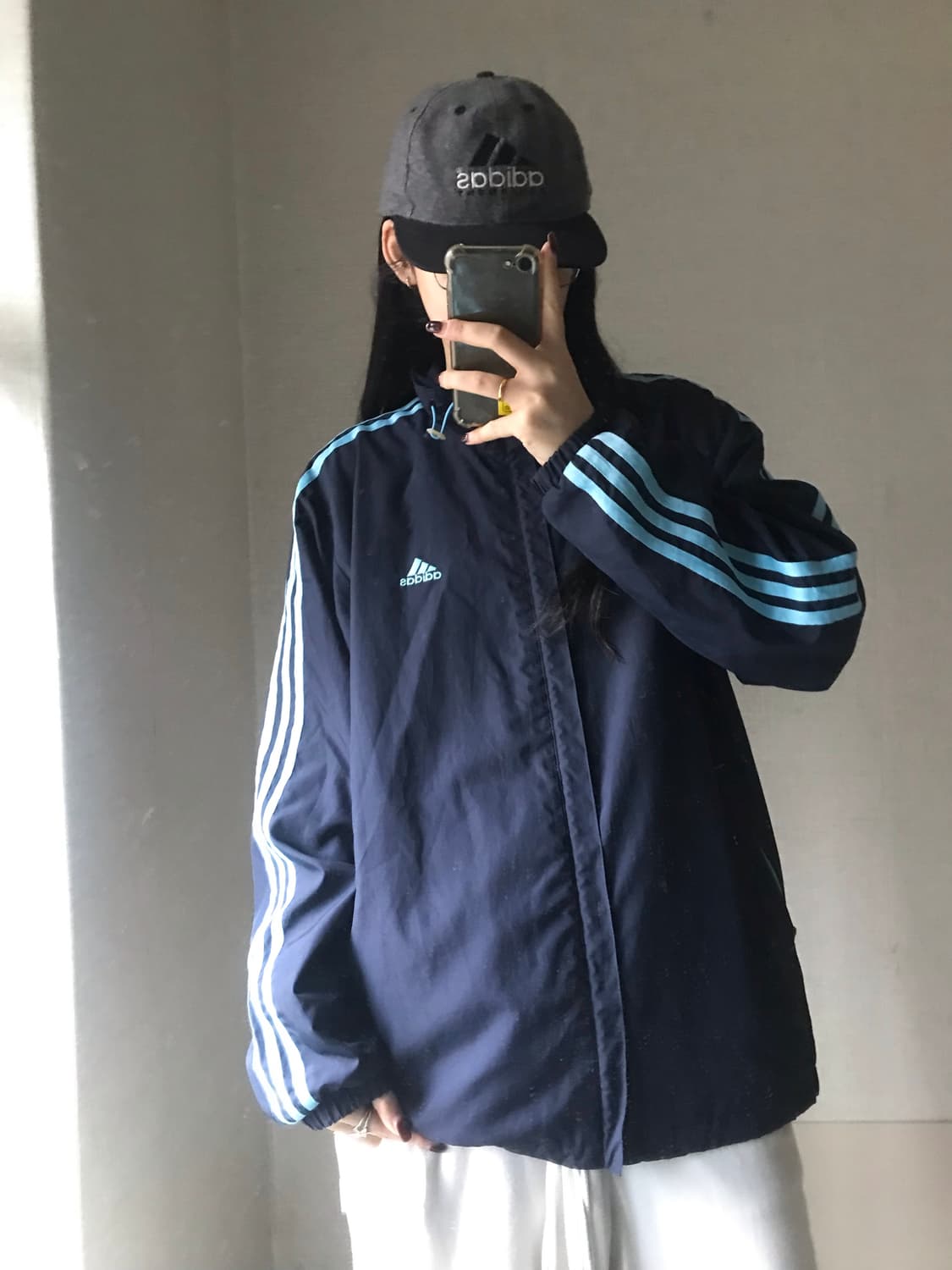 아디다스 네이비 연하늘 00s 바람막이 상품이미지3