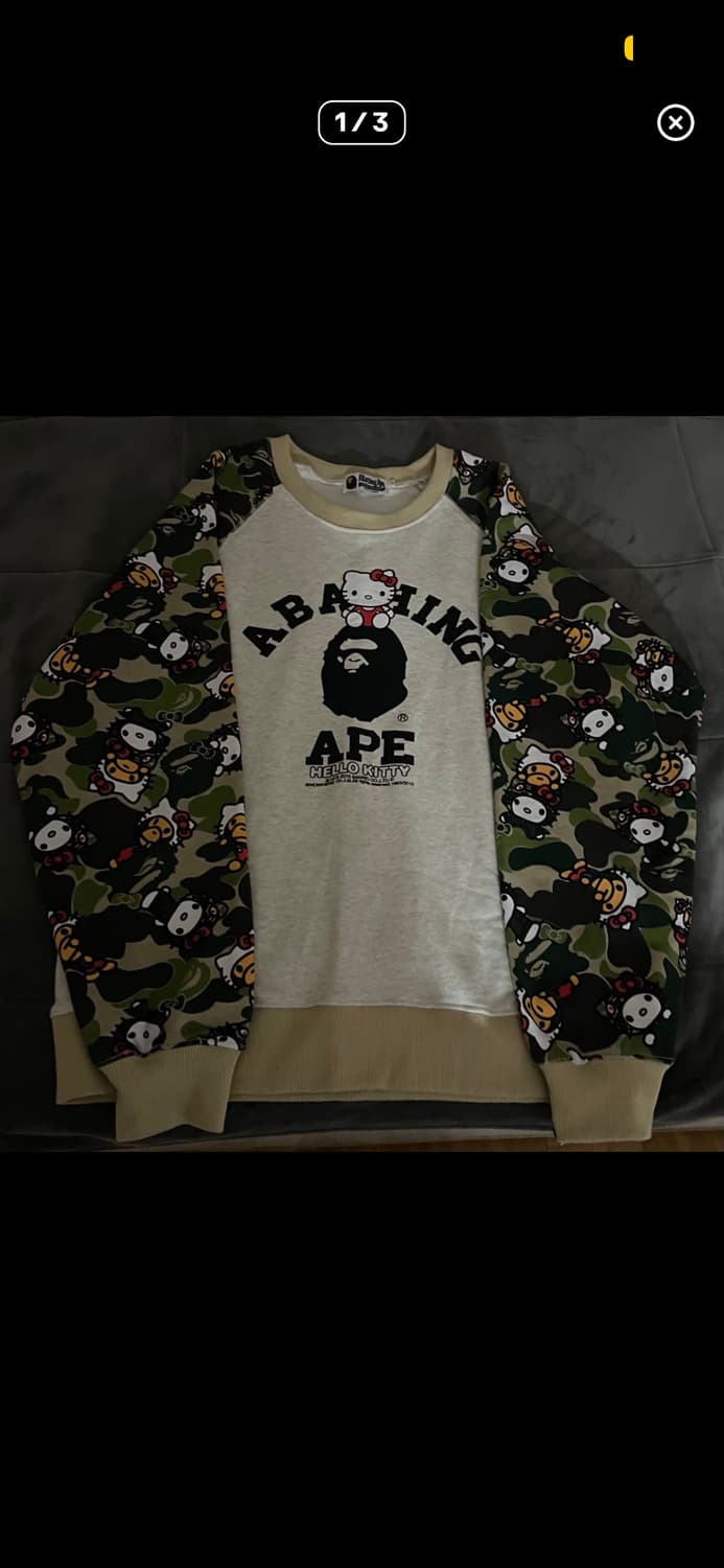 Bape 베이프 베이프 헬로키티 콜라보 맨투맨 상품이미지1
